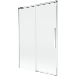 Mexen Rox zweiteilige, verschiebbare Badewannenabtrennung 120 x 150 cm, transparent, Chrom - 8C9-120-001-01-00