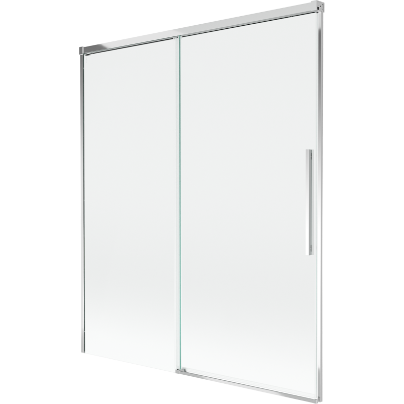 Mexen Rox 2-delna raztegljiva kopalniška stena 140 x 150 cm, prozorna, krom - 8C9-140-001-01-00