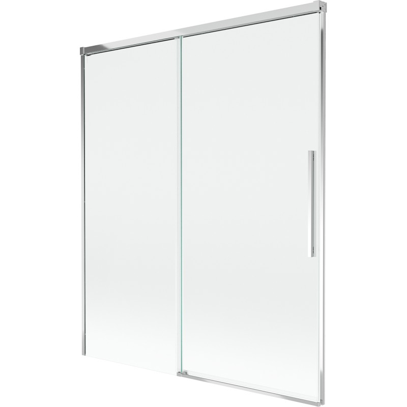 Mexen Rox 2-flügelige, verschiebbare Badewannenfaltwand 140 x 150 cm, transparent, Chrom - 8C9-140-001-01-00