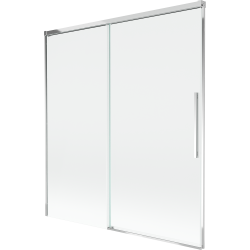 Mexen Rox 2-flügelige, verschiebbare Badewannenabtrennung 150 x 150 cm, transparent, Chrom - 8C9-150-001-01-00