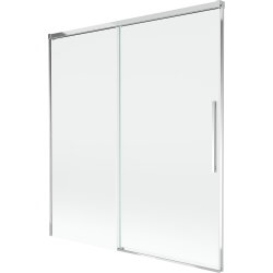 Mexen Rox parawan nawannowy 2-skrzydłowy rozsuwany 150 x 150 cm, transparent, chrom - 8C9-150-001-01-00
