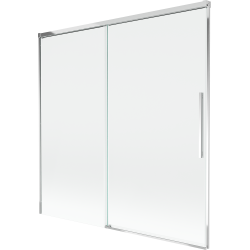 Mexen Rox 2-tiivaline liuglev vannitoamatt 160 x 150 cm, läbipaistev, kroomitud - 8C9-160-001-01-00