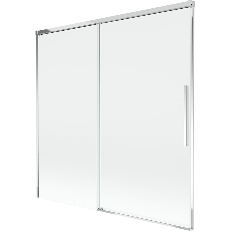 Mexen Rox parawan nawannowy 2-skrzydłowy rozsuwany 160 x 150 cm, transparent, chrom - 8C9-160-001-01-00
