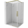 Mexen Rox Duo cabine de douche coulissante 85 x 75 cm, transparent, dorée - 8C2D-085-075-50-00