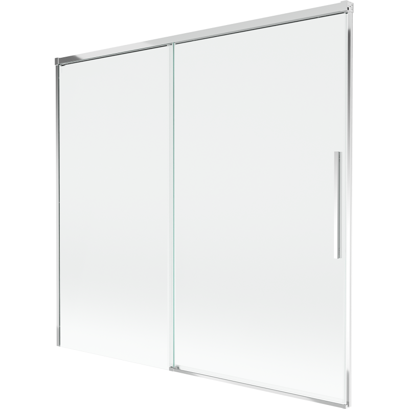 Mexen Rox Badewannenabtrennung 2-flügelig verschiebbar 170 x 150 cm, transparent, chrom - 8C9-170-001-01-00