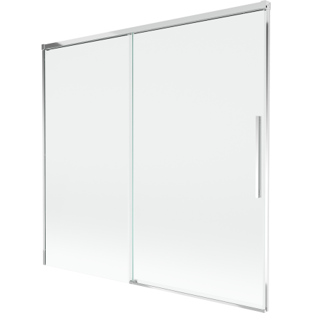 Mexen Rox 2-delad skjutbar badkarsvägg 170 x 150 cm, transparent, krom - 8C9-170-001-01-00