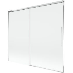 Mexen Rox parawan nawannowy 2-skrzydłowy rozsuwany 180 x 150 cm, transparent, chrom - 8C9-180-001-01-00