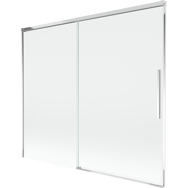 Mexen Rox parawan nawannowy 2-skrzydłowy rozsuwany 180 x 150 cm, transparent, chrom - 8C9-180-001-01-00