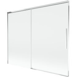 Mexen Rox parawan nawannowy 2-skrzydłowy rozsuwany 190 x 150 cm, transparent, chrom - 8C9-190-001-01-00