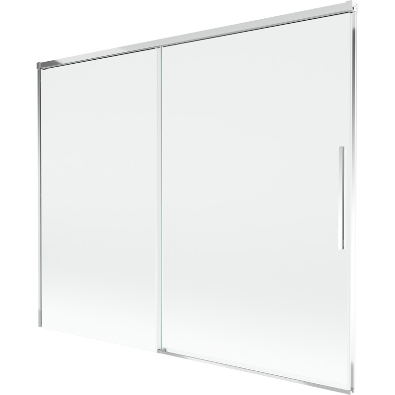 Mexen Rox tweevleugelige douchescherm, schuifbaar 190 x 150 cm, transparant, chroom - 8C9-190-001-01-00