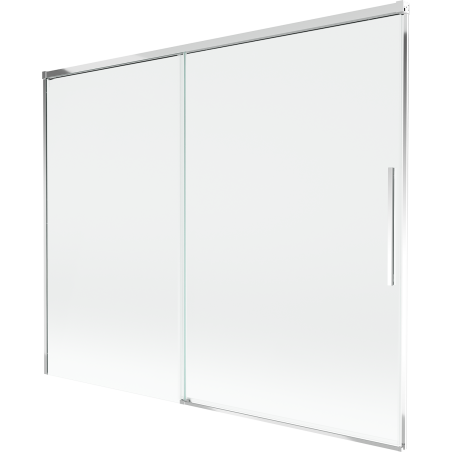 Mexen Rox Badewannen-Abtrennung, 2-flügelig, verschiebbar, 190 x 150 cm, transparent, Chrom - 8C9-190-001-01-00