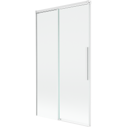 Mexen Rox klizna dvokrilna pomična 100 x 150 cm, prozirna, bijela - 8C9-100-001-20-00