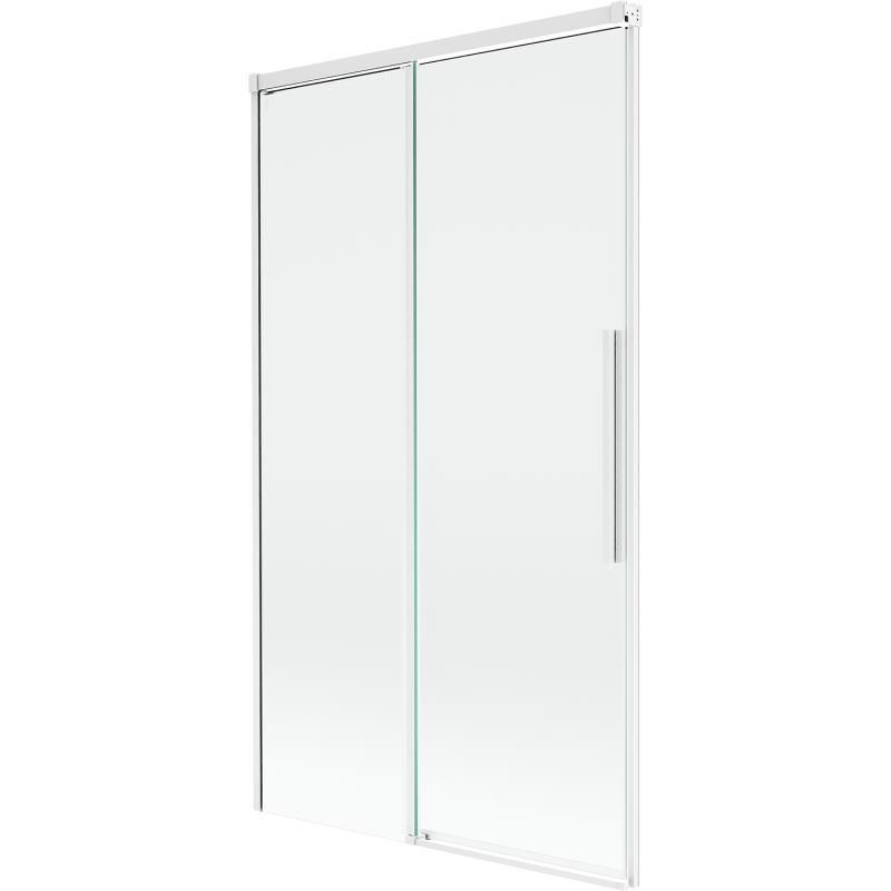 Mexen Rox badwand 2-delig schuifbaar 100 x 150 cm, transparant, wit - 8C9-100-001-20-00