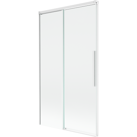 Mexen Rox tweepanelige badwand 100 x 150 cm, transparant, wit - 8C9-100-001-20-00