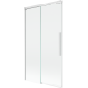 Mexen Rox parawan nawannowy 2-skrzydłowy rozsuwany 100 x 150 cm, transparent, biały - 8C9-100-001-20-00