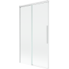 Mexen Rox tweepanelige badwand 100 x 150 cm, transparant, wit - 8C9-100-001-20-00