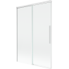Mexen Rox Badewannenabtrennung, 2-flügelig, schiebbar, 120 x 150 cm, transparent, weiß - 8C9-120-001-20-00