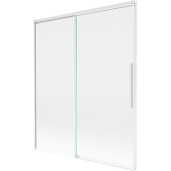 Mexen Rox 2-krilni drsni zaslon za kopalno kadjo 140 x 150 cm, prozoren, bel - 8C9-140-001-20-00