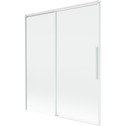 Mexen Rox parawan nawannowy 2-skrzydłowy rozsuwany 140 x 150 cm, transparent, biały - 8C9-140-001-20-00