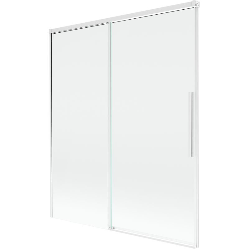 Mexen Rox parawan nawannowy 2-skrzydłowy rozsuwany 140 x 150 cm, transparent, biały - 8C9-140-001-20-00