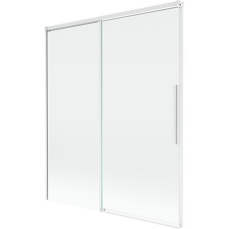 Mexen Rox sliding 2-panel shower screen 140 x 150 cm, transparent, white - 8C9-140-001-20-00