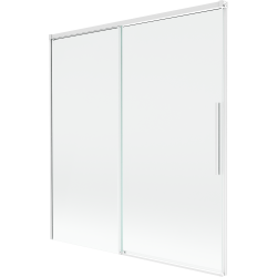 Mexen Rox Duschwand 2-flügelig, verschiebbar 150 x 150 cm, transparent, weiß - 8C9-150-001-20-00