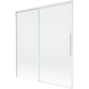 Mexen Rox Badewannen-Faltwand, 2-flügelig, verschiebbar, 150 x 150 cm, transparent, weiß - 8C9-150-001-20-00