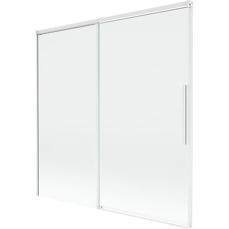 Mexen Rox paroi de baignoire à 2 volets coulissants 160 x 150 cm, transparent, blanc - 8C9-160-001-20-00