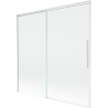 Mexen Rox parawan nawannowy 2-skrzydłowy rozsuwany 160 x 150 cm, transparent, biały - 8C9-160-001-20-00