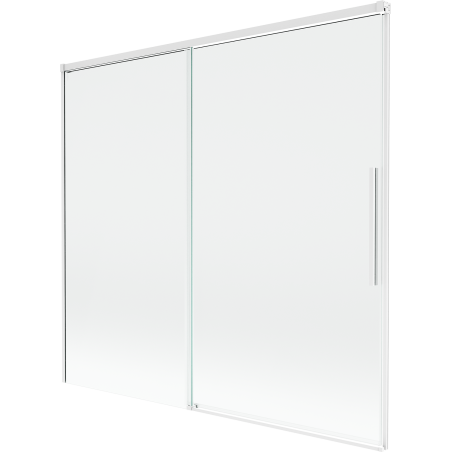 Mexen Rox paravent de douche à 2 panneaux coulissants 170 x 150 cm, transparent, blanc - 8C9-170-001-20-00