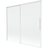 Mexen Rox parawan nawannowy 2-skrzydłowy rozsuwany 170 x 150 cm, transparent, biały - 8C9-170-001-20-00