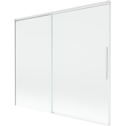 Mexen Rox zweiflügelige, verschiebbare Badewannenabtrennung 180 x 150 cm, transparent, weiß - 8C9-180-001-20-00