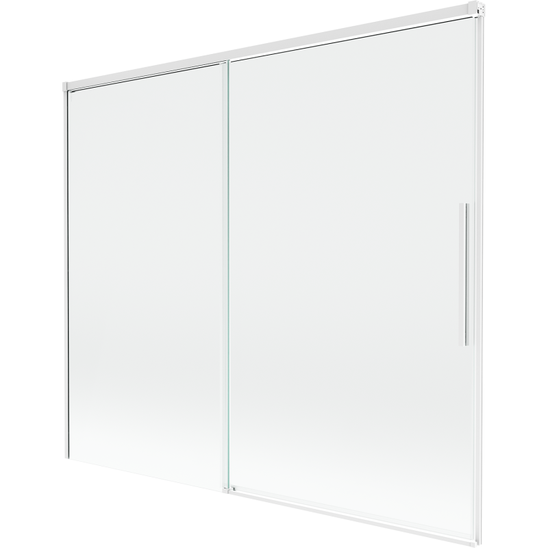 Mexen Rox mampara de bañera de 2 alas deslizantes 180 x 150 cm, transparente, blanco - 8C9-180-001-20-00