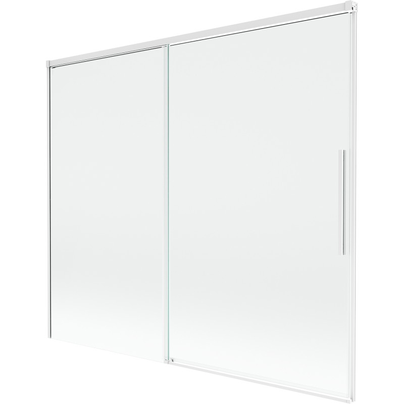 Mexen Rox zweiflügelige, verschiebbare Badewannenabtrennung 180 x 150 cm, transparent, weiß - 8C9-180-001-20-00