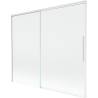 Mexen Rox Duschabtrennung, 2-flügelig, verschiebbar, 180 x 150 cm, transparent, weiß - 8C9-180-001-20-00