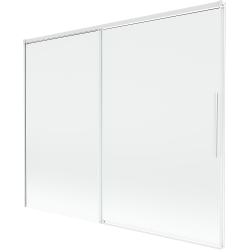 Mexen Rox 2-flügelige Badewannenfaltwand, verschiebbar, 190 x 150 cm, transparent, weiß - 8C9-190-001-20-00