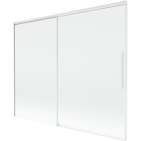 Mexen Rox mampara de ducha corredera de 2 paneles 190 x 150 cm, transparente, blanco - 8C9-190-001-20-00