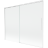 Mexen Rox Duschwand für die Badewanne, 2-flügelig, verschiebbar, 190 x 150 cm, transparent, weiß - 8C9-190-001-20-00