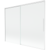 Mexen Rox parawan nawannowy 2-skrzydłowy rozsuwany 190 x 150 cm, transparent, biały - 8C9-190-001-20-00