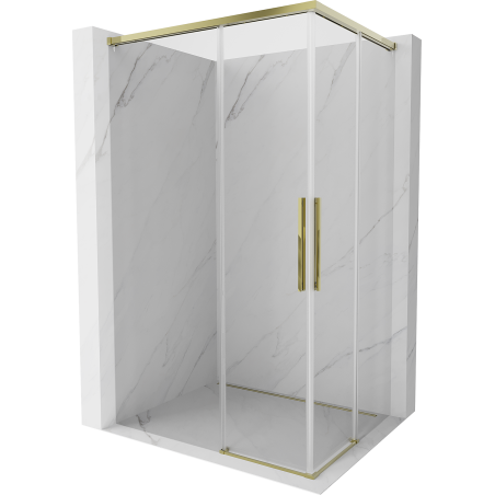 Mexen Rox Duo kabina prysznicowa rozsuwana 100 x 85 cm, transparent, złota - 8C2D-100-085-50-00