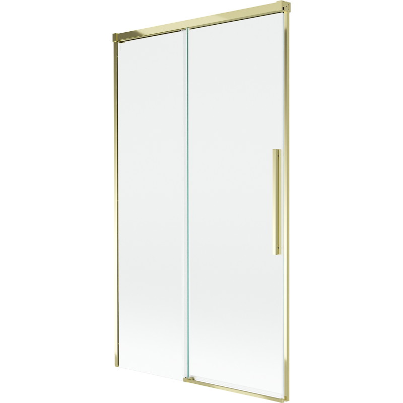 Mexen Rox parawan nawannowy 2-skrzydłowy rozsuwany 100 x 150 cm, transparent, złoty - 8C9-100-001-50-00