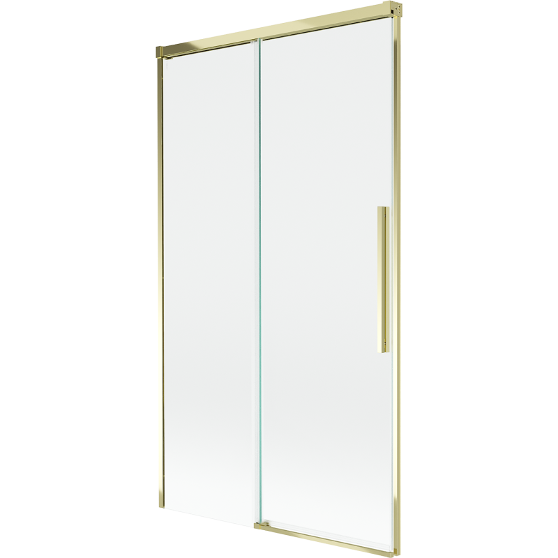 Mexen Rox schermo per vasca da bagno a 2 ante scorrevoli 100 x 150 cm, trasparente, dorato - 8C9-100-001-50-00