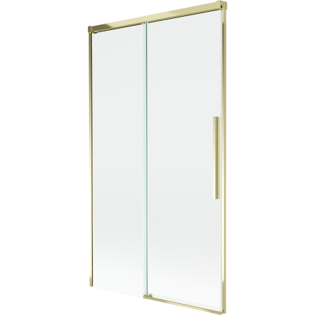 Mexen Rox mampara de baño con 2 puertas correderas 100 x 150 cm, transparente, dorado - 8C9-100-001-50-00