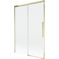 Mexen Rox klizni paravan za kadu s 2 krila, prozirni, zlatni, 120 x 150 cm - 8C9-120-001-50-00