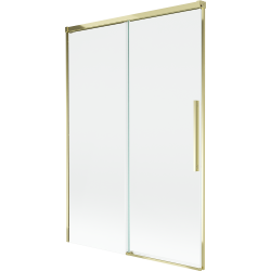 Mexen Rox paravento de banho de 2 painéis deslizantes 120 x 150 cm, transparente, dourado - 8C9-120-001-50-00