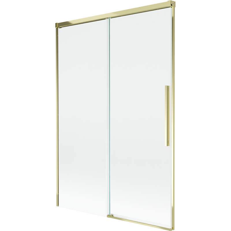 Mexen Rox Duschwand 2-flügelig verschiebbar 120 x 150 cm, transparent, gold - 8C9-120-001-50-00