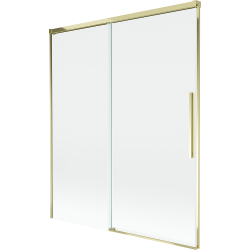 Mexen Rox klizna pregrada za kadu s dva klizna panela 140 x 150 cm, prozirna, zlatna - 8C9-140-001-50-00