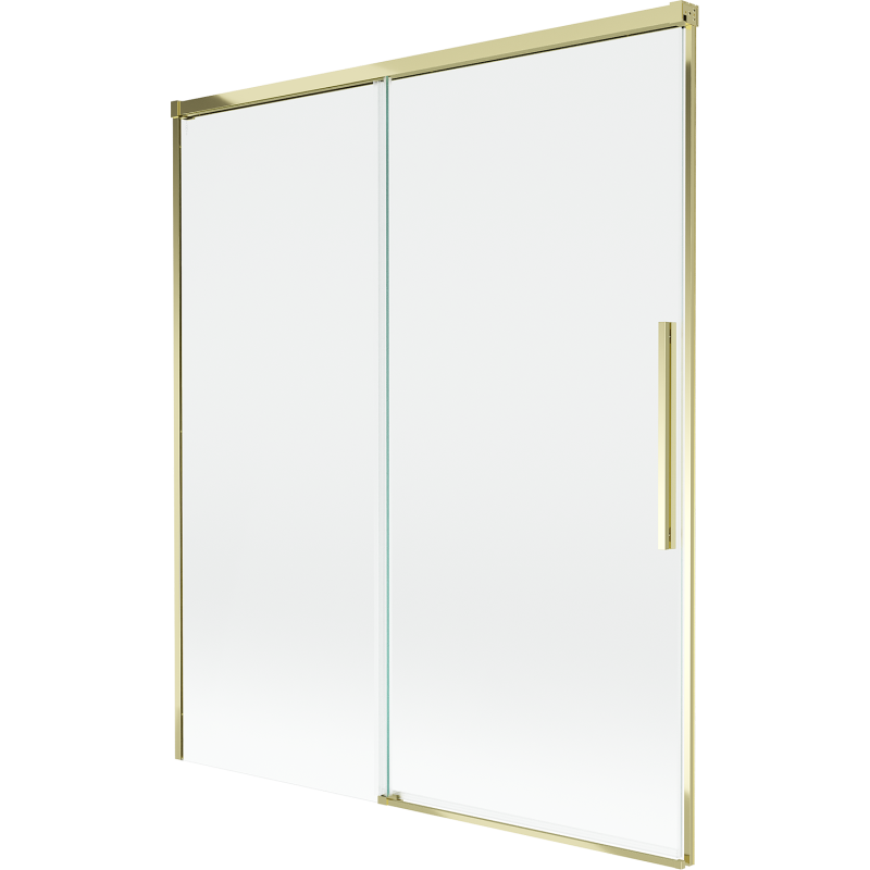 Mexen Rox Duschabtrennung 2-flügelig verschiebbar 140 x 150 cm, transparent, gold - 8C9-140-001-50-00