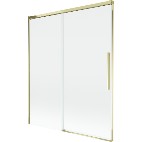 Mexen Rox 2-osaline vannisein, lükand, 140 x 150 cm, läbipaistev, kuldne - 8C9-140-001-50-00