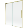 Mexen Rox paravento da vasca da bagno a 2 ali scorrevoli 140 x 150 cm, trasparente, dorato - 8C9-140-001-50-00